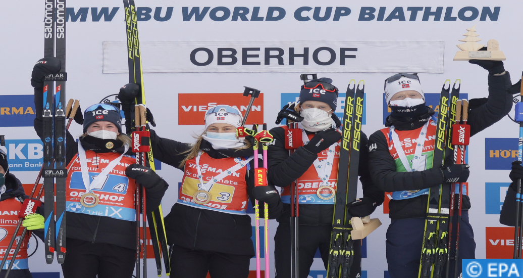 Coupe du monde de biathlon: le classement du relais mixte d’Oberhof
