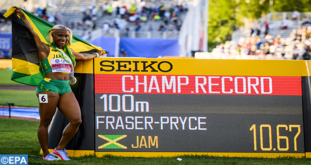 Athlétisme/100m: 5e titre de championne du monde pour la Jamaïcaine Fraser-Pryce